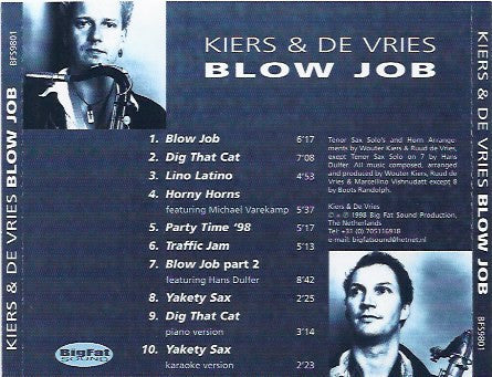 Wouter Kiers & Ruud De Vries : Blow Job (CD, Album)