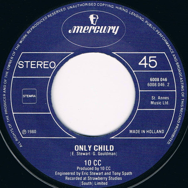 10cc : One-Two-Five (7", Single)