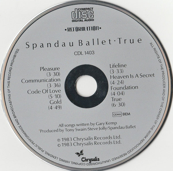 Spandau Ballet : True (CD, Album)