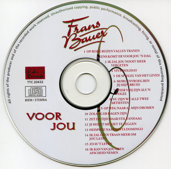 Frans Bauer : Voor Jou (CD, Album)