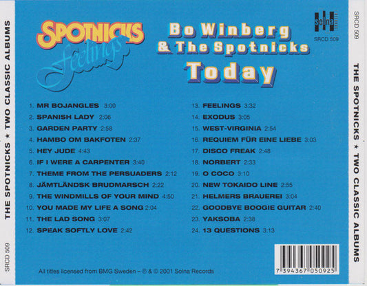 Bo Winberg & The Spotnicks : Today / Feelings (CD, Comp)