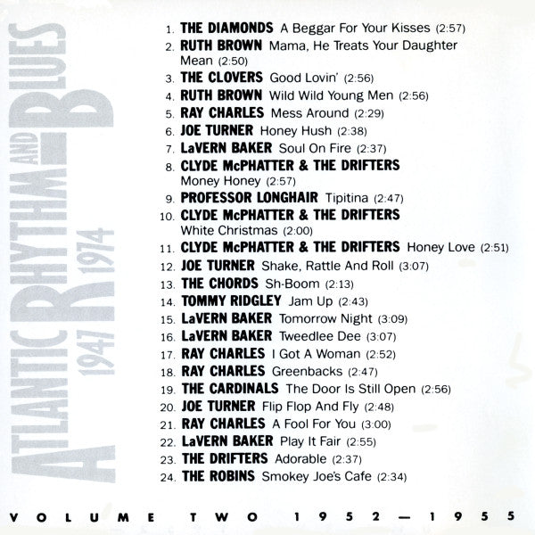 Various : Atlantic Rhythm & Blues 1947-1974, Volume 2 1952-1955 (CD, Comp)