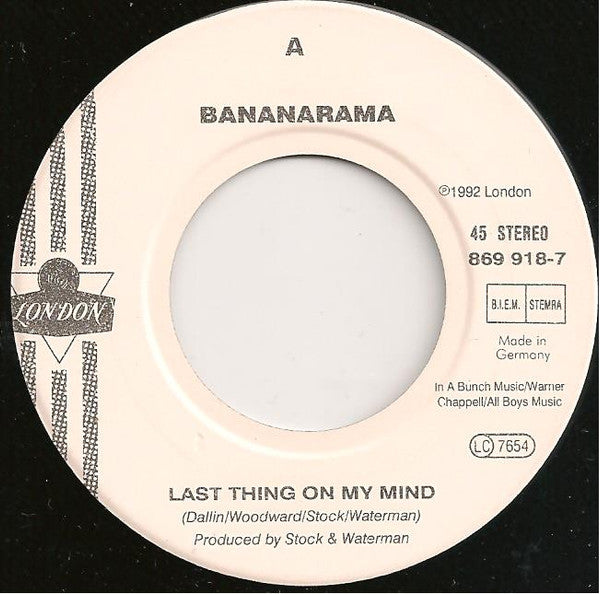 Bananarama : Last Thing On My Mind (7", Single)