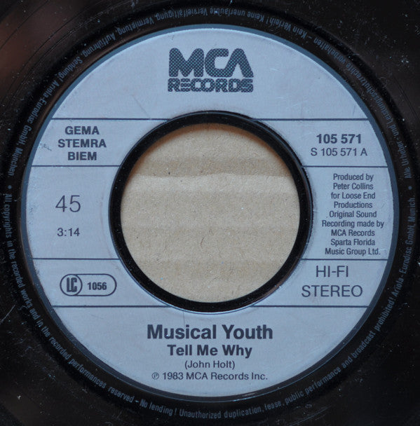 Musical Youth : Tell Me Why ? (7")
