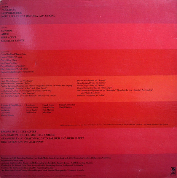 Gato Barbieri : Ruby, Ruby (LP, Album)