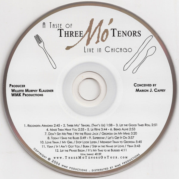 Three Mo' Tenors : A Taste of Three Mo' Tenors: Live in Chicago (CD, Album)