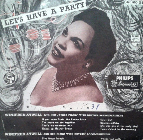 Winifred Atwell : Let's Have A Party (7", EP, Mono)