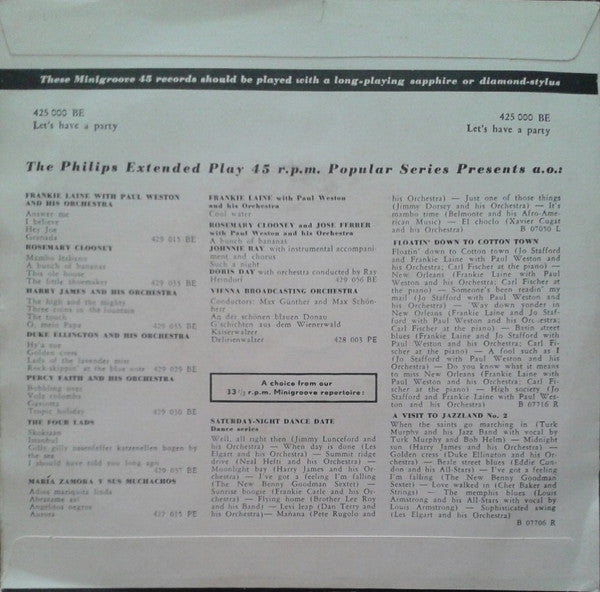 Winifred Atwell : Let's Have A Party (7", EP, Mono)