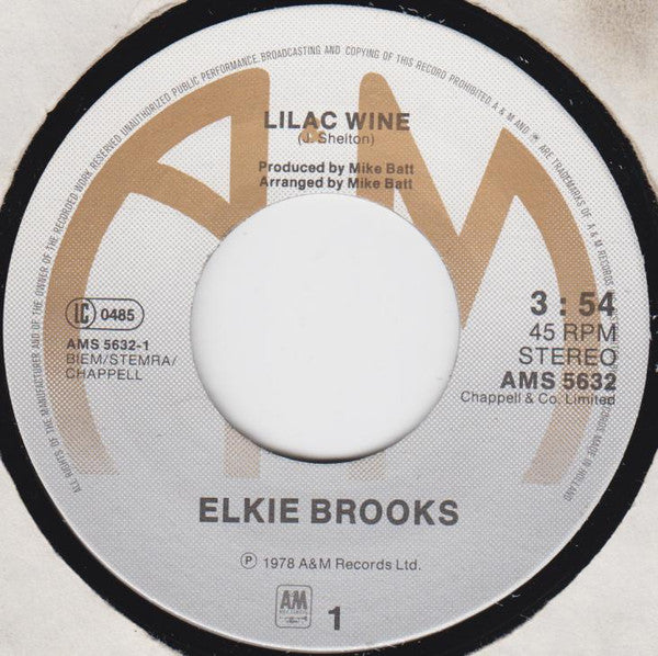 Elkie Brooks : Lilac Wine (7", Single)