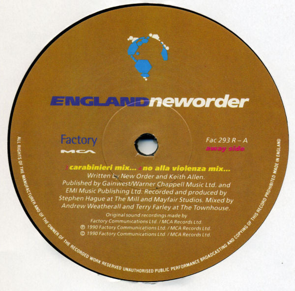 Englandneworder* : World In Motion (Remix) (12", Single)
