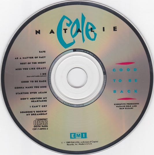 Natalie Cole : Good To Be Back (CD, Album)