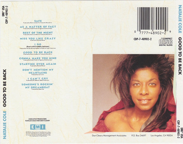 Natalie Cole : Good To Be Back (CD, Album)