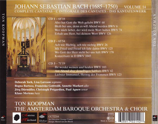 Johann Sebastian Bach, Ton Koopman, The Amsterdam Baroque Orchestra And Choir : Cantatas Vol. 14 (3xCD, Album)
