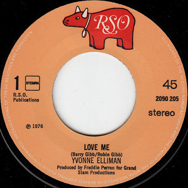 Yvonne Elliman : Love Me (7", Single)