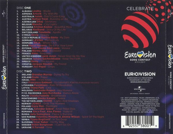 Various : Eurovision Song Contest Kyiv 2017 - Celebrate Diversity (2xCD, Comp)