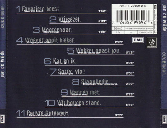 Jan De Wilde : Oude Maan (CD, Album)