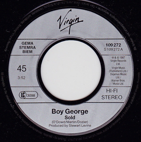 Boy George : Sold (7", Single)