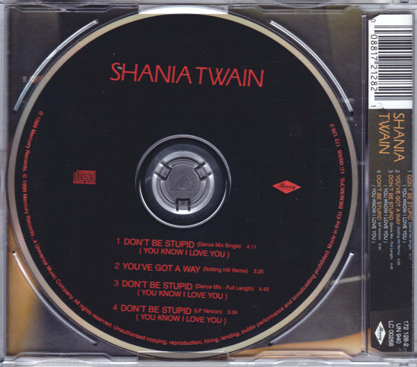 Shania Twain : Don't Be Stupid (You Know I Love You) (CD, Maxi)