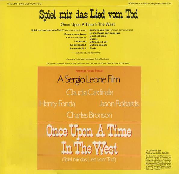 The Ennio Morricone Orchestra : Spiel Mir Das Lied Vom Tod (LP, Album, RE)