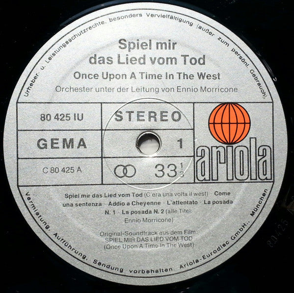 The Ennio Morricone Orchestra : Spiel Mir Das Lied Vom Tod (LP, Album, RE)