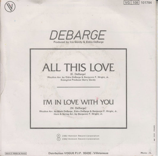 DeBarge : All This Love (7")