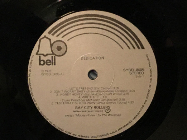 Bay City Rollers : Dedication (LP, Album)