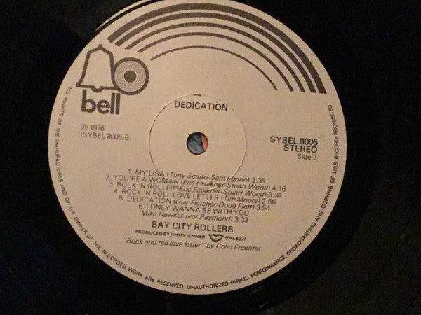 Bay City Rollers : Dedication (LP, Album)