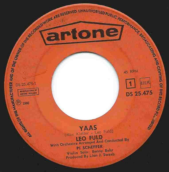 Leo Fuld : Yaas (7", Single, Mono)