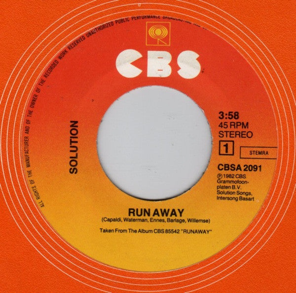 Solution (4) : Run Away (7", Single)