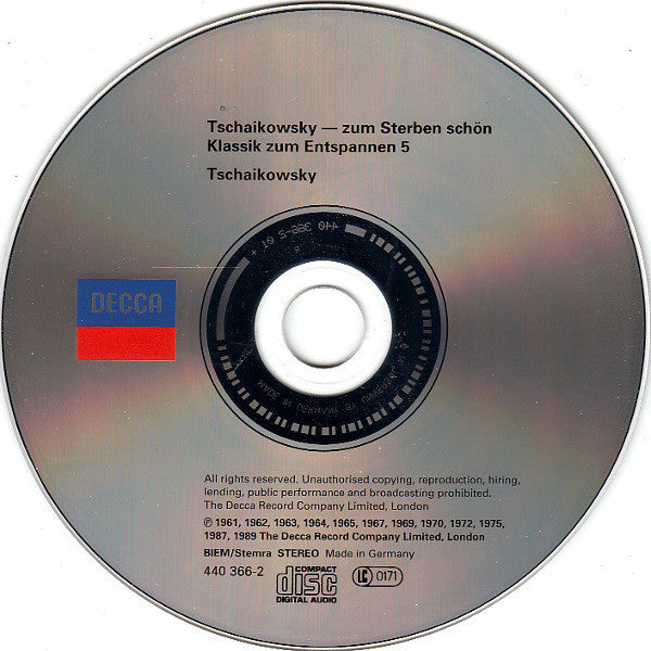 Pyotr Ilyich Tchaikovsky : Zum Sterben Schön (CD, Comp)