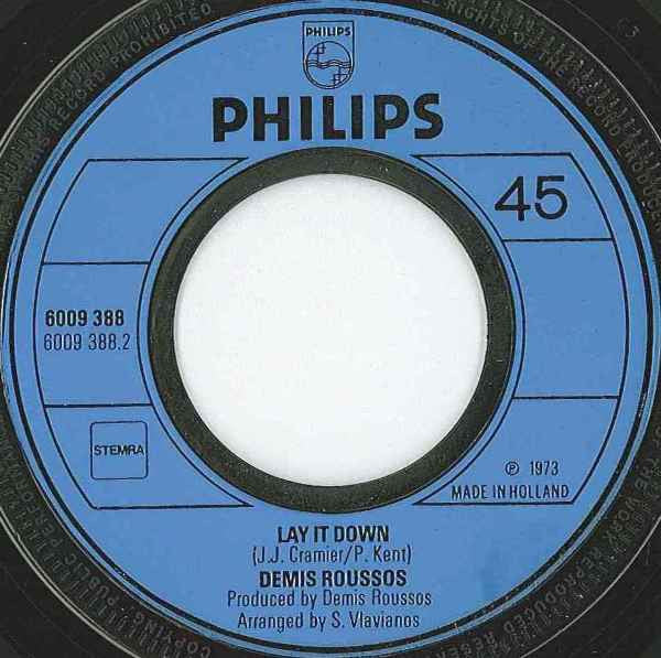 Demis Roussos : My Friend The Wind / Lay It Down (7", Single)