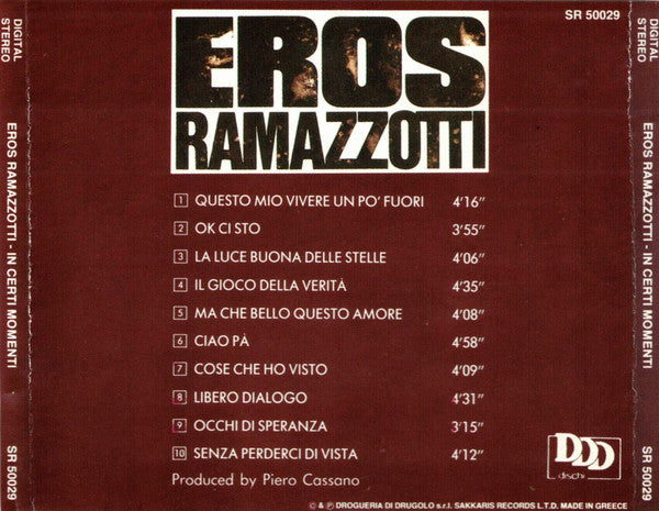 Eros Ramazzotti : In Certi Momenti (CD, Album)