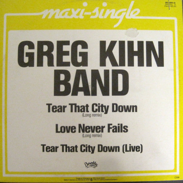 Greg Kihn Band : Tear That City Down (12", Maxi)