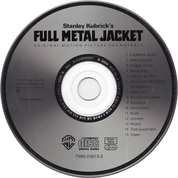 Various : Stanley Kubrick's Full Metal Jacket (Original Motion Picture Soundtrack) (CD, Comp, RM)