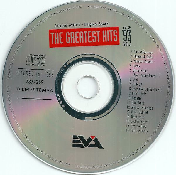Various : The Greatest Hits '93 - Vol. 1 (CD, Comp)