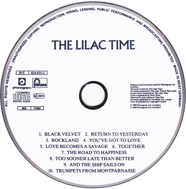 The Lilac Time : The Lilac Time (CD, Album)