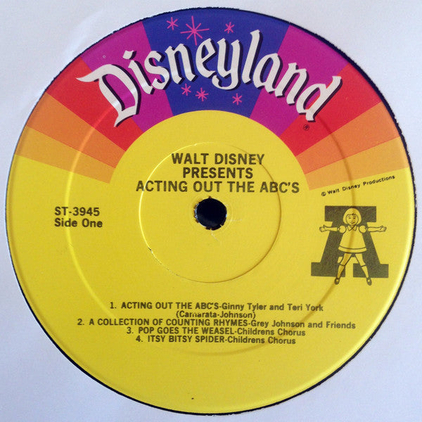 Various : Walt Disney Presents Acting Out The ABC's (LP)