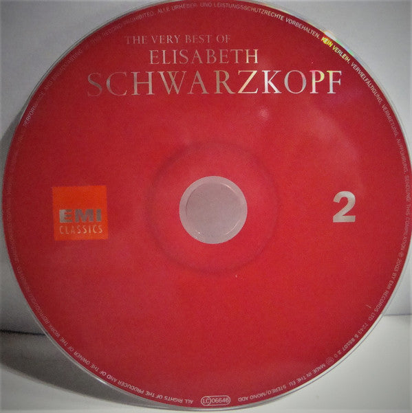 Elisabeth Schwarzkopf : The Very Best Of Elisabeth Schwarzkopf (2xCD, Comp, Mono)
