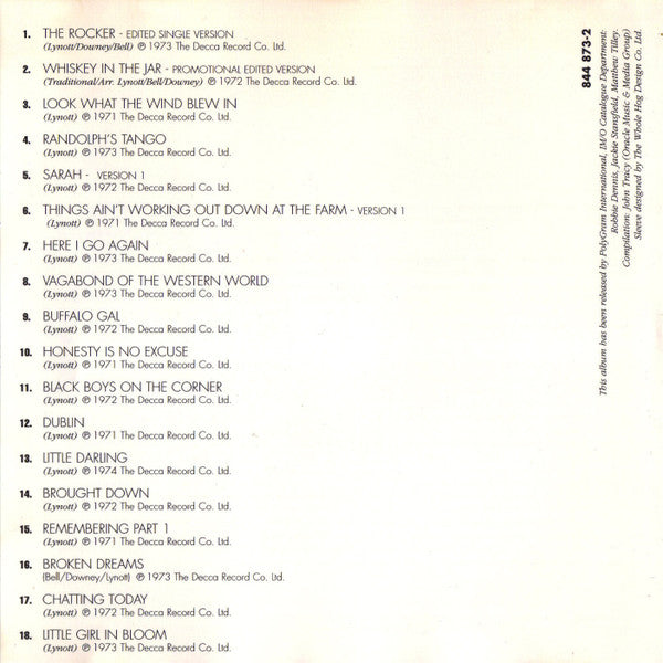 Thin Lizzy : Master Series (CD, Comp, RM)