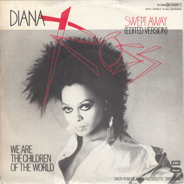 Diana Ross : Swept Away (Edited Version) / We Are The Children Of The World (7", Single)