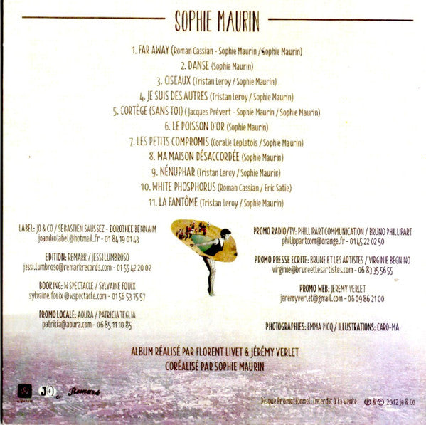 Sophie Maurin : Sophie Maurin (CD, Album, Promo)