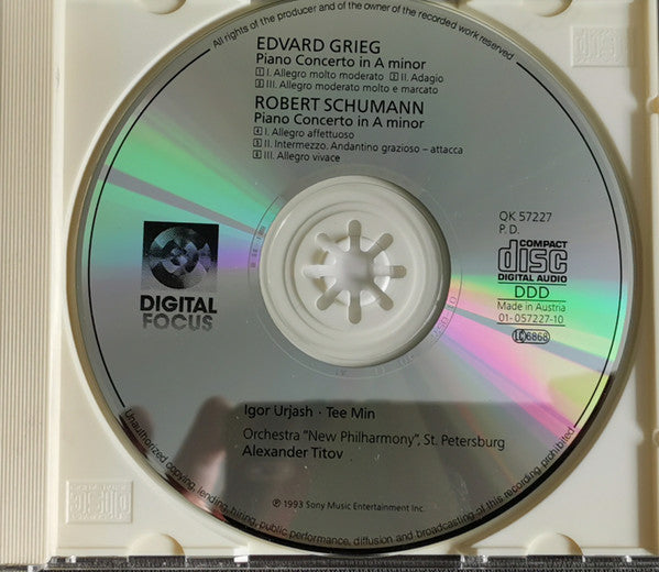 Edvard Grieg, Robert Schumann, Igor Uryash, Alexander Titov : The Great Piano Concertos - Grieg, Schumann (CD, Album)