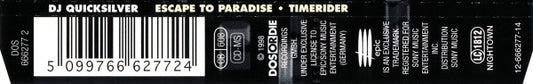 DJ Quicksilver : Escape To Paradise / Timerider (CD, Maxi)
