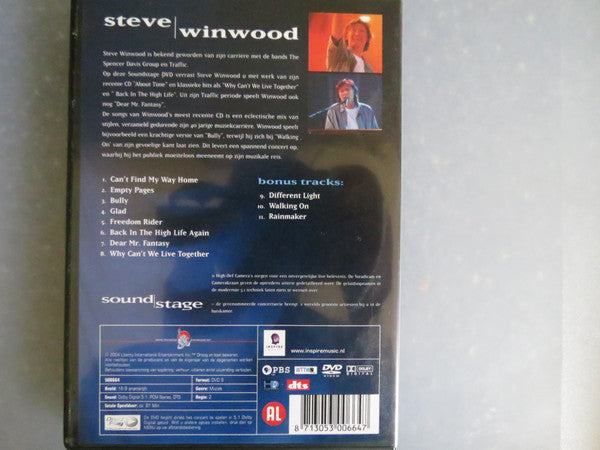 Steve Winwood : Sound Stage (DVD-V, Multichannel)