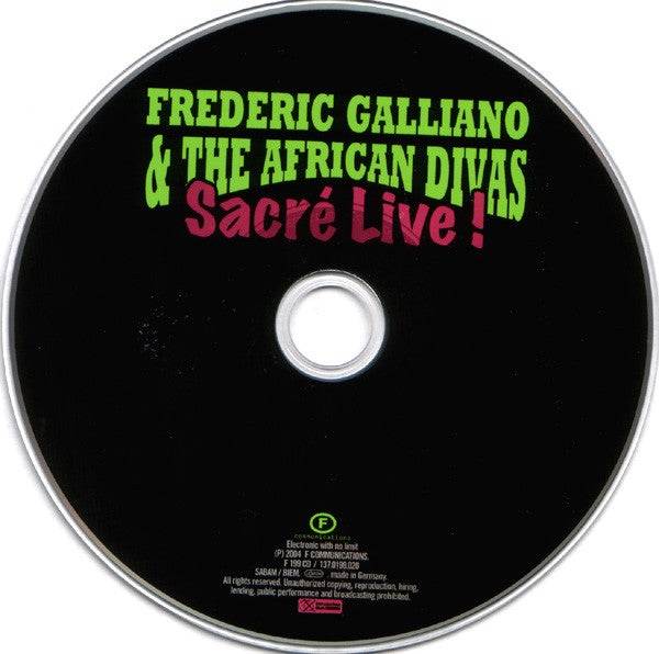 Frederic Galliano And The African Divas : Sacré Live ! (CD, Enh, Liv)