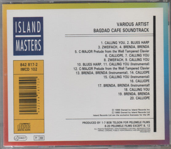 Various : Bagdad Cafe Soundtrack (CD, Album, RE)