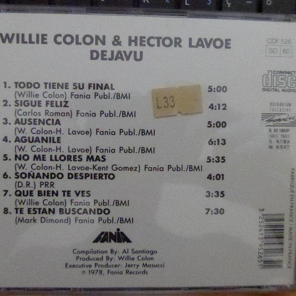 Willie Colón And Hector Lavoe : Déjà Vu (CD, Comp)
