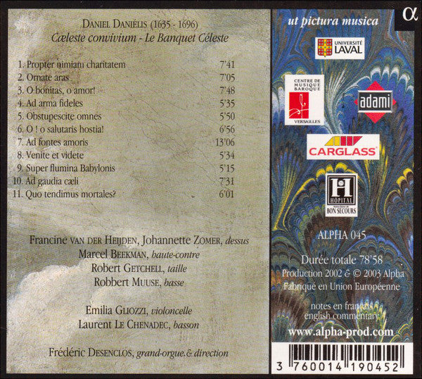 Daniel Danielis - Ensemble Pierre Robert, Frédéric Desenclos : Cœleste Convivium (CD, Album)