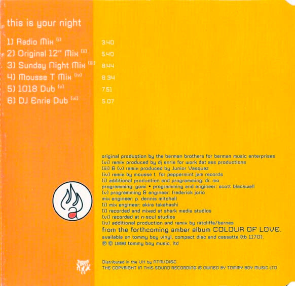 Amber : This Is Your Night (CD, Maxi)