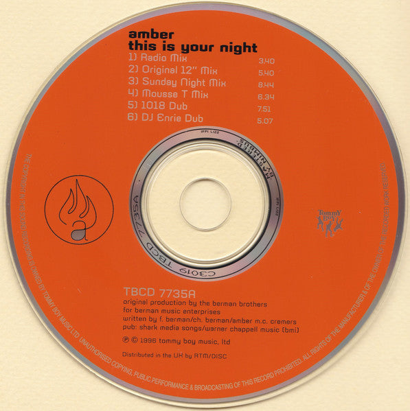 Amber : This Is Your Night (CD, Maxi)